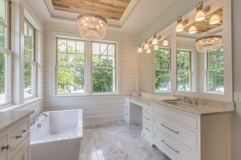 Bright Bathroom with Skylights